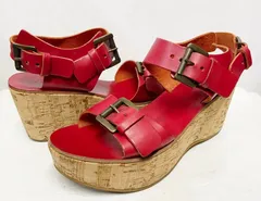 イタリア製 FABIO RUSCONI ファビオルスコーニ ウェッジソール サンダル