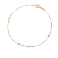 4℃ ヨンドシー ダイヤモンドハート K10ピンクゴールドPGブレスレット 111036133102
