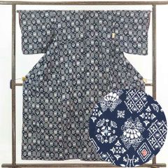 □夏涼浴衣 有松絞り 藍染 身丈約153cm 裄約65cm - メルカリ