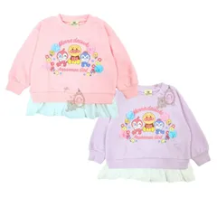新入荷　それいけ！アンパンマン  裾フリル裏毛トレーナー 子供服 スウェットシャツ 長袖