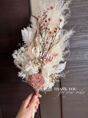 178【ご依頼品】パンパスグラス　くすみピンク　ボリュームアップ　ドライフラワーブーケ