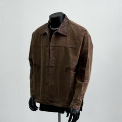 STUSSYステューシー ダークブラウン デニムジャケット - メルカリ