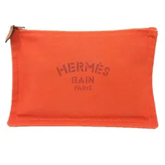 HERMES エルメス フラットポーチ オレンジ エルメス HERMES