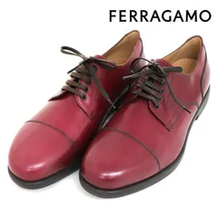 フェラガモ レースアップシューズ メンズ S.FERRAGAMO 展示品商品 LARRY ワインレッド M LARRY 0659441
