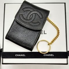 CHANEL シガレットケース　キーリング付き　レザー 機能美の極致✨】 CHANEL シャネル シガレットケース ゴールド
