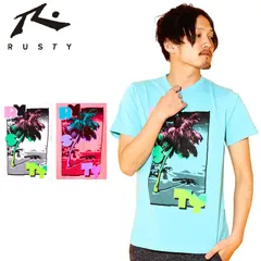 【在庫処分】【サイズ・カラー選択可】RUSTY ラスティ メンズ 半袖Tシャツ パームツリープリント 918511 新品【RUSTY正規販売店】