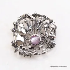 [正規取扱店] ムーミンとルビーブローチペンダントトップ ※専用BOX付き：碌山 送料無料 ※ネックレスチェーンなし【406C0008-TY】