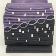 【売切値下げ】507myu57▲洗える袋帯 夏帯 絽 桔梗 萩 楓 化繊▲美品 売切値下げ】507myu57△洗える袋帯 夏帯 絽 桔梗 萩 楓 化繊△美