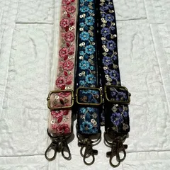 インド刺繍リボン　ショルダーストラップ　ショルダーベルト　スマホストラップ　ハンドメイド　＊No.29