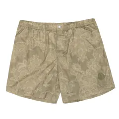 美品★モンクレール・ワッペン付 ボタニカル総柄 スイムショーツ パンツ(S) 美品☆モンクレール・ワッペン付 ボタニカル総柄 スイムショーツ