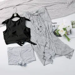 ☆ ブラック ☆ L ☆ レディースビキニ nabkn8905 水着 レディース 体型カバー 3点セット ビキニ スカート セット 水着セット パレオ付き マーメイドスカート マーメイド タンキニ 体型カバー ハイネック ハイウエスト ママ水着 大人 かわいい