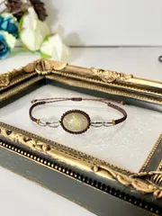 天然石　ルチルクオーツ　水晶　ブレスレット