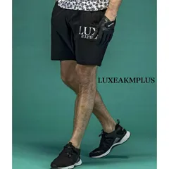 LUXEAKMPLUS リュクスエイケイエムプラス サイドロゴハーフパンツ メンズ ショートパンツ 短パン ゴルフ GOLF スポーツ カジュアル
