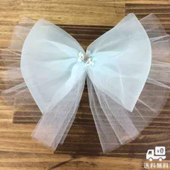 ヘッドアクセサリー ウエディング ブライダル ヘッドドレス リボン チュール 二次会 パーティー ボンネ ブライダルアクセサリー 髪飾り コーム [Y121]