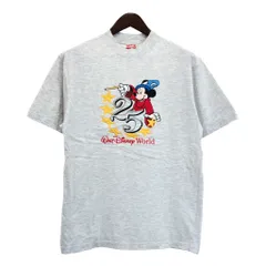 00年代 ディズニー ファンタジア FANTASIA Walt Disney World 25周年 半袖Ｔシャツ キャラクター グレー(メンズ L)中古 古着 U0179