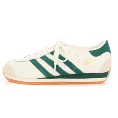 値下げ！超美品！adidas 　カントリー　ホワイト/グリーン 25センチ アディダス カントリー（ファッション）（サイズ（cm）：25cm
