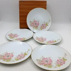 【K-0763】ノリタケ nittoroyal RC JAPAN 花柄プレート5枚