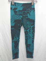 ◇ Θ　Φ Reebok リーボック ロゴ レギンス　パンツ サイズM ターコイズブルー レディース P  【1409090035081】