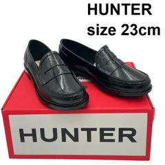 ハンター HUNTER ペニーローファー レイン  PENNY LOAFER  黒 UK4 EU37 USA6 約23cm レディース S5W032