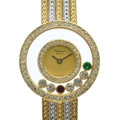 ショパール Chopard   ハッピーダイヤモンド　20/4355 k18YG(イエローゴールド)   レディース腕時計【中古】