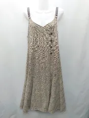 ◇ ⊇ apuweiser-riche チェック 袖なし ロング ワンピース サイズ1 ブラウン系 レディース E  【1411280025420】