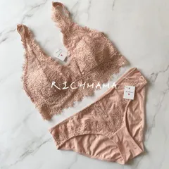 ♡BS08♡ ピンク ブラジャーショーツセット ノンワイヤー 下着