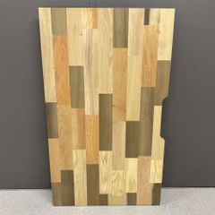 【 GARAGE / ガラージ 】国産間伐材 天然木 デスク天板 120×70cm サンプル品 ※天板のみ ※キズ・汚れあり 木目 パッチワーク風（ DIY リメイク 家具 部材 単体 机 テーブル 長方形 作業台 作業机 ）