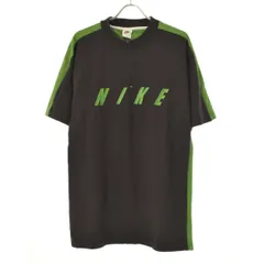 【NIKE】90s ロゴ刺繍 ハーフジップ半袖カットソー