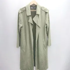◇ ⊂◎ ZARA ザラ スウェード系 長袖 ロングコート サイズS カーキ系 レディース E  【1501230041515】