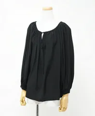 Itamiラルフローレン フリル ブラウス シルク シアー黒リボン付き Itamiラルフローレン フリル ブラウス シルク シアー黒リボン付き 2025