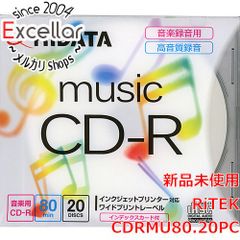 [bn:13] RiTEK　音楽用CD-R CDRMU80.20PC　20枚