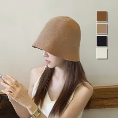 チューリップハット 韓国ファッション 10代 20代 30代 バケットハット サーモニット レディース 帽子 深め 涼しい 無地 かわいい カジュアル