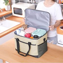 保冷バッグ クーラーボックス お弁当 大容量 約30L エコバッグ 大き目 ランチバッグ レジャー 保温バッグ おしゃれ お弁当用 水筒が入る 広いマチ付き 折りたたみ アウトドア トート型 ショッピングバッグ ピクニック キャンプ eh187zr