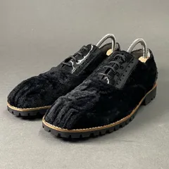 2c5 《美品》 tricot COMME des GARCONS トリコ コムデギャルソン ベロアドレスシューズ 22.5cm ブラック ベルベット 日本製のサムネイル
