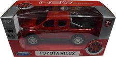 【業界最安値】【在庫豊富】Toyota Hilux 1/40スケール 赤/青/白/黒/黄 DIECAST ダイキャスト ミニカー プルバック機能付き 完成品 (red)