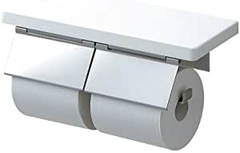 ホワイト TOTO 二連紙巻器 棚付き(木質) ステンレス製 ホワイト YH402FW#NW1 ::66166