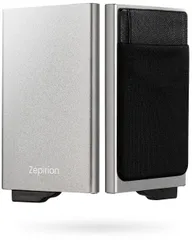 シルバー [zepirion] キャッシュレスに最適化 クレジットカードケース スキミング防止 磁気防止 スライド式 スリム 薄型 アルミニウム メンズ レディース Quick Wallet 2 (シルバー)