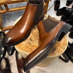 輸入品】未使用/クロコダイル柄/メンズブーツ/25.5cm/フランス製 