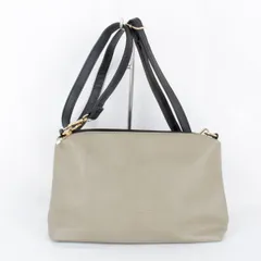 『USED』 D.KELLY ショルダーバッグ レザー ベージュ×ブラック