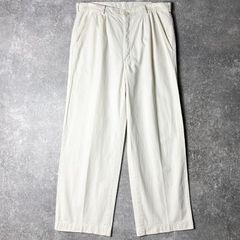 90s LLBean ツータック コットン パンツ / 90年代 エルエルビーン LLビーン オールド 生成り ナチュラル ホワイト