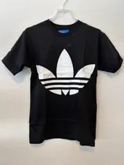 【新品未使用】adidas アディダス 107821 ADAIDAS BIG TREF BLACK/ WHITE LOGO S メンズ Tシャツ 夏