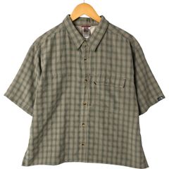 古着 ザノースフェイス THE NORTH FACE チェック柄 半袖 フィッシングシャツ メンズXL相当/eaa544842