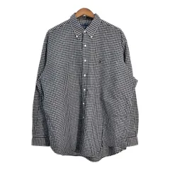 90年代 RALPH LAUREN ラルフローレン BLAKE ボタンダウン 長袖シャツ チェック ブラック (メンズ XL) 中古 古着 R7352