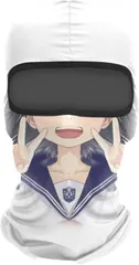 RONGUI アニメ 風 立体 マスク コスプレ フルヘッド 女の子 女子高生 目出し帽 マンガ キャラ 男性 女性 セーラー服白 417(40x25cm)のサムネイル