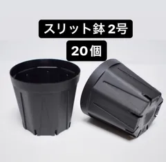 CSM-60 スリット鉢 2号 ×20個　プラ鉢 黒のサムネイル