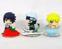 【中古】トレーディングフィギュア うずまきナルト＆うちはサスケ＆はたけカカシ(3体セット) 「ぷちきゃらランドシリーズ NARUTO -ナルト-疾風伝 ジャンプフェスタ2014 うずまきランチセット版」