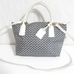 美品 ROBERTA PIERI ロベルタピエリ 2Way トートバッグ ハンドバッグ ブラック グレー オフホワイト レディース 古着 中古 USED