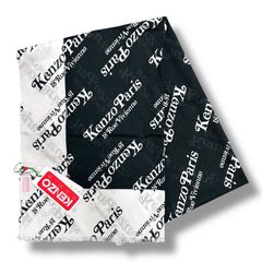 国内正規 参考上代38500円 未使用品 KENZO × Verdy 24SS スカーフ バンダナ ケンゾー ヴェルディ コラボ FE58EU720PED ブラック/ホワイト 83279A8