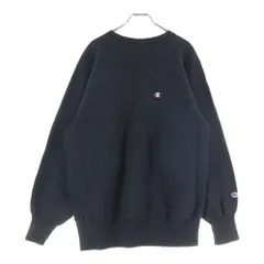 CHAMPION (チャンピオン) 90S VINTAGE REVERSE WEAVE ヴィンテージ リバースウェーブ 刺繍タグ 目あり クルーネック スウェットトレーナー ブラック