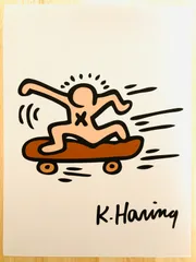 キースヘリングkeith haringプレイボーイコレクションartポスター Bunny on the Move (ポスター)Bunny on the Move (poster